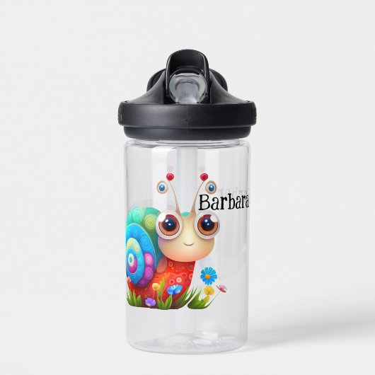 Bouteille D'eau Personnalisation de l'escargot pour enfants (Avant)