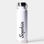 Bouteille D'eau Personnalisé Ajouter Votre Nom Blanc Isolé<br><div class="desc">Ajoutez votre nom à cette bouteille d'eau pour une faveur de mariage personnalisée,  un cadeau de fête de mariée ou juste pour un usage quotidien !</div>