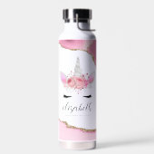 Bouteille D'eau Personnalisé Cute Rose Kids Unicorn (Gauche)