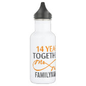 Bouteille D'eau Personnalisé M. et Mme 14e anniversaire (Gauche)