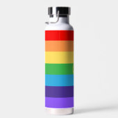 Bouteille D'eau Personnalisé Mat Moderne Monogram Rainbow pride lg (Plage)