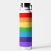Bouteille D'eau Personnalisé Mat Moderne Monogram Rainbow pride lg (Arrière)