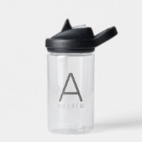 Personnalisé Moderne Simple Noir Gris initial Enfa