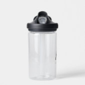 Bouteille D'eau Personnalisé Moderne Simple Noir Gris initial Enfa (Avant)