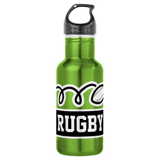 Bouteille D'eau Personnalisé nom de sport rugby à XV (Devant)