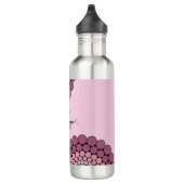 Bouteille D'eau Personnalisé Radiant Dusky Rose Floral Dot Mandala (Droite)