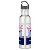 Bouteille D'eau Personnalisé Retour À L'École Sixième Année (Dos)