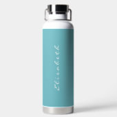 Bouteille D'eau Personnalisé Vert Bleu Pause Inhale Exhale Respira (Plage)