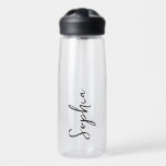 Bouteille D'eau Personnalisé Votre Nom Script Effacer<br><div class="desc">Ajoutez votre nom à cette bouteille d'eau pour une faveur de mariage personnalisée,  un cadeau de fête de mariée ou juste pour un usage quotidien !</div>