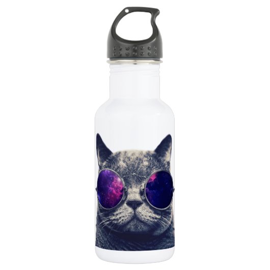 Bouteille d'eau personnalisée (18 oz), blanc (Devant)
