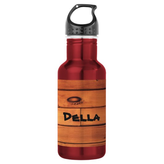 Bouteille d'eau personnalisée (18 oz) Rouge avec B (Devant)