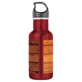 Bouteille d'eau personnalisée (18 oz) Rouge avec B (Dos)