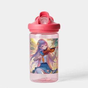 Bouteille D'eau Personnalisée Anime Girl Jouer le violon
