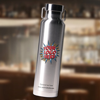 Bouteille d'eau personnalisée avec logo et texte