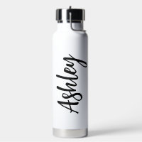 Bouteille d'eau personnalisée avec paille – Nom pe