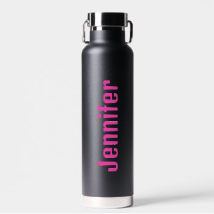 Bouteille d'eau personnalisée avec rose Nom person