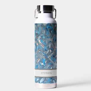 Bouteille d'eau personnalisée bleu foncé