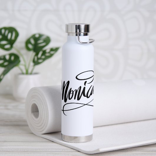 Bouteille d'eau personnalisée cadeau avec le nom M (Yoga)