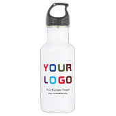 Bouteille d'eau personnalisée de 18 oz avec logo d (Devant)