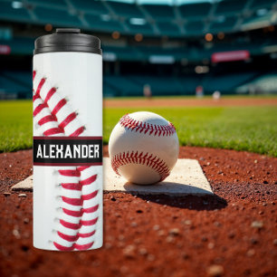 Bouteille d'eau personnalisée de baseball avec nom