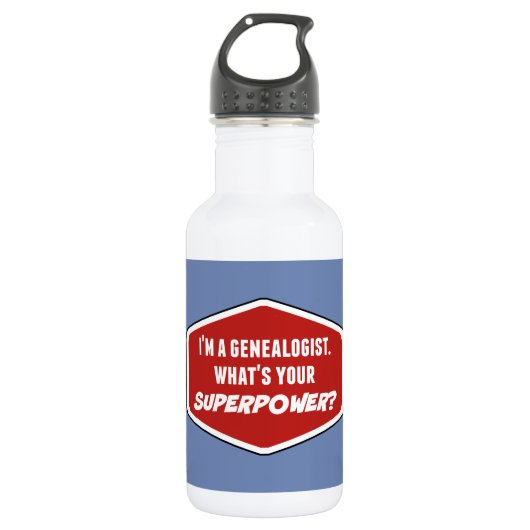 Bouteille d'eau personnalisée de superpuissance gé (Devant)