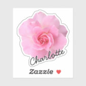 Bouteille d'eau personnalisée design fleur Sticker (Feuille)