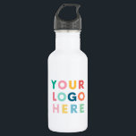 Bouteille d'eau personnalisée Entreprise Logo<br><div class="desc">Bouteille d'eau personnalisée Logo de l'entreprise. Téléchargez votre logo pour des objets promotionnels faciles à utiliser.</div>