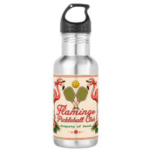 Bouteille d'eau personnalisée Flamingo Rétro Pickl