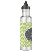 Bouteille d'eau personnalisée Green Chevron (Gauche)