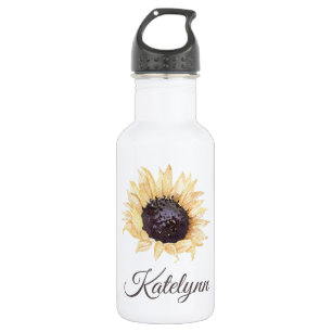 Bouteille d'eau personnalisée par fleur de
