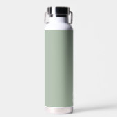 Bouteille d'eau personnalisée Sage Green et White (Avant)
