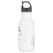 Bouteille D'eau Personnaliser le Motif Woodland Fox moderne (Dos)