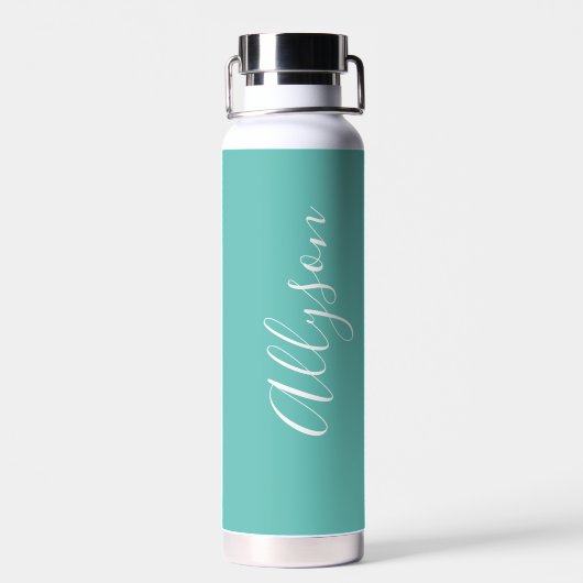 Bouteille D'eau Personnaliser le nom vertical White Script, Lt. Tu (Arrière)
