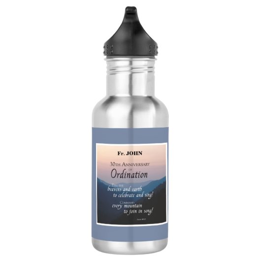 Bouteille D'eau Personnaliser les fêtes d'Ordination du 30e annive (Droite)