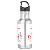 Bouteille D'eau Personnaliser Nom Lacrosse Coach Merci Mots (Dos)