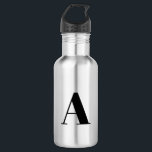Bouteille D'eau Personnaliser, personnaliser Alphabet lettre initi<br><div class="desc">Personnaliser, personnaliser Alphabet lettre initiale bouteille d'eau en acier inoxydable noir</div>