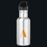 Bouteille D'eau Personnaliser, personnaliser Alphabet lettre initi<br><div class="desc">Personnaliser,  personnaliser Alphabet lettre initiale bouteille d'eau en acier inoxydable lettre orange</div>