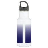 Bouteille D'eau Personnalized gradient ombre navy blue (Dos)