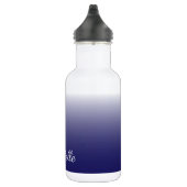 Bouteille D'eau Personnalized gradient ombre navy blue (Droite)