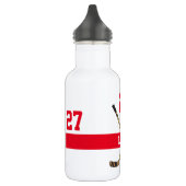 Bouteille D'eau Personnalized Hockey Player Number Red (Gauche)