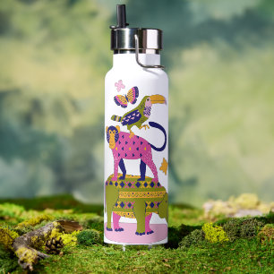Bouteille d'eau personnelle rose jaune