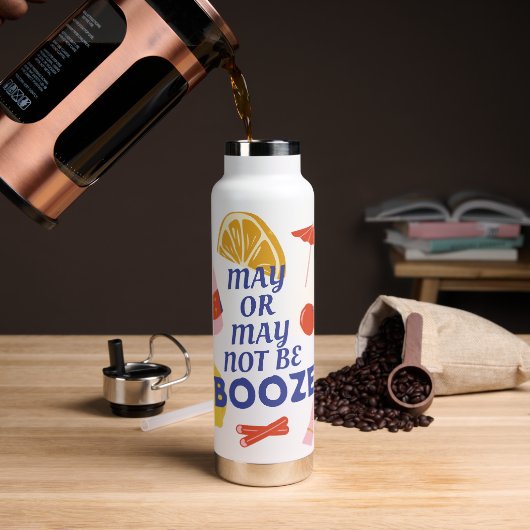 Bouteille d'eau personnelle rouge chocolat jaune (Extérieur)