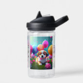 Bouteille D'eau Petit chiot avec ballons - doux (Gauche)
