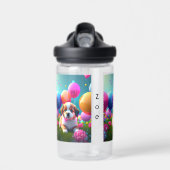 Bouteille D'eau Petit chiot avec ballons - doux (Avant)