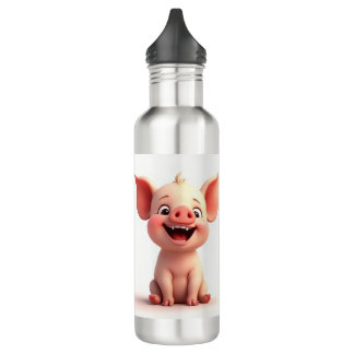 Bouteille D'eau Petit cochon souriant