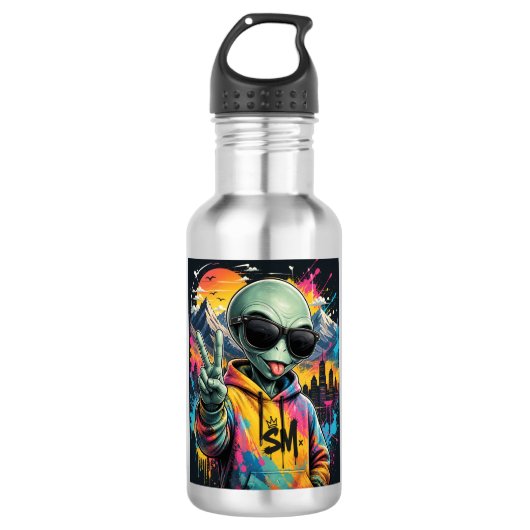 Bouteille D'eau Petit Copain Alien de l'Espace (Devant)