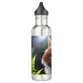 Bouteille D'eau "Petite Charme : Le lapin nain Brown et blanc" (Gauche)