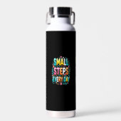 Bouteille D'eau Petits Pas Chaque Jour | Typographie Motivationnel (Avant)