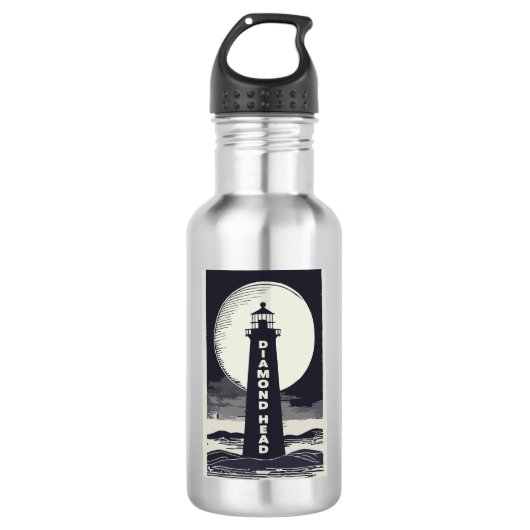 Bouteille D'eau Phare de Diamond Head Hawaii Moon (Devant)