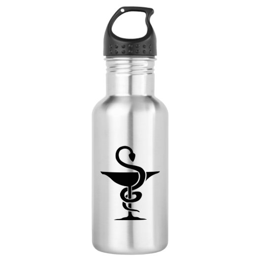 Bouteille D'eau Pharmacien - Bowl of Hygeia Symbol (Devant)